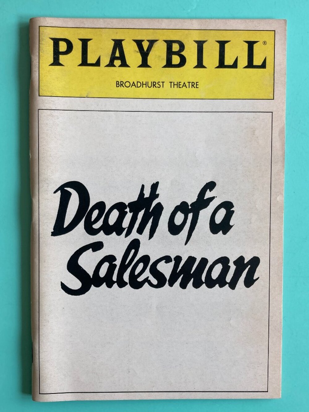 Playbill Death of a Salesman Dustin Hoffman Kate Reid John Malkovich Sept 1984